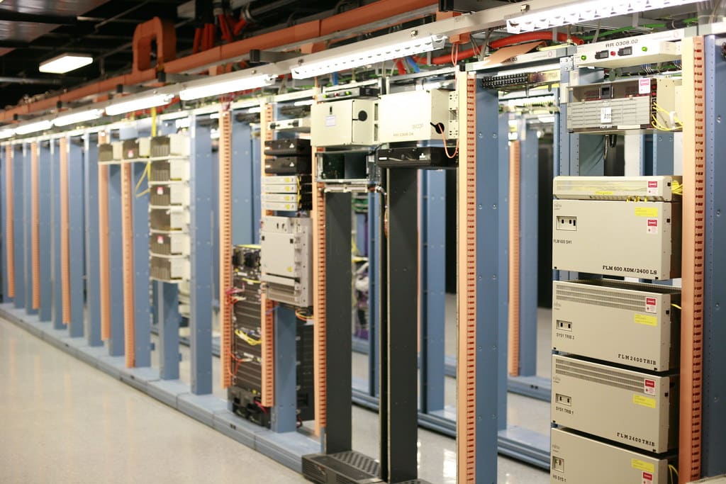 Equipment racks in a data centre